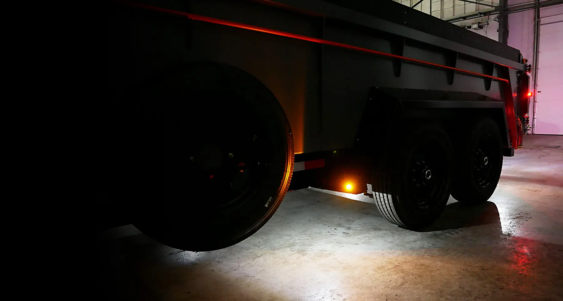 Backup lights, running lights, and ground-illuminating lights provide visibility in low-light conditions.